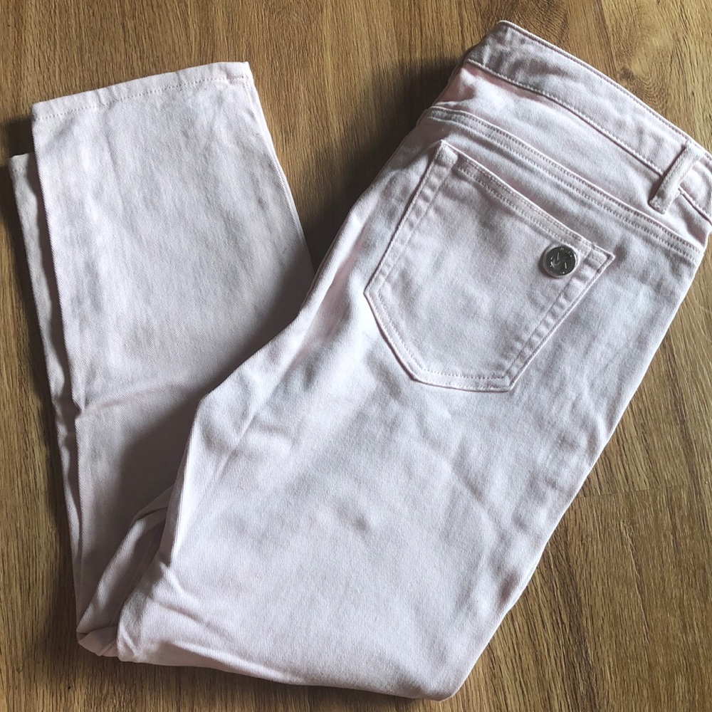 💕MICHAEL KORS LIGHT PINK CROP SKINNY JEAN💕
